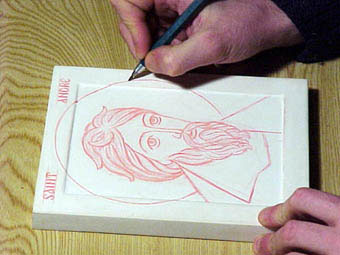 Cutting into the surfacce of an Icon