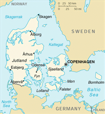 Map of Denmark