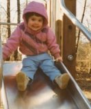Hannah dares the slide