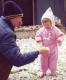 Lydia's first encounter with snow