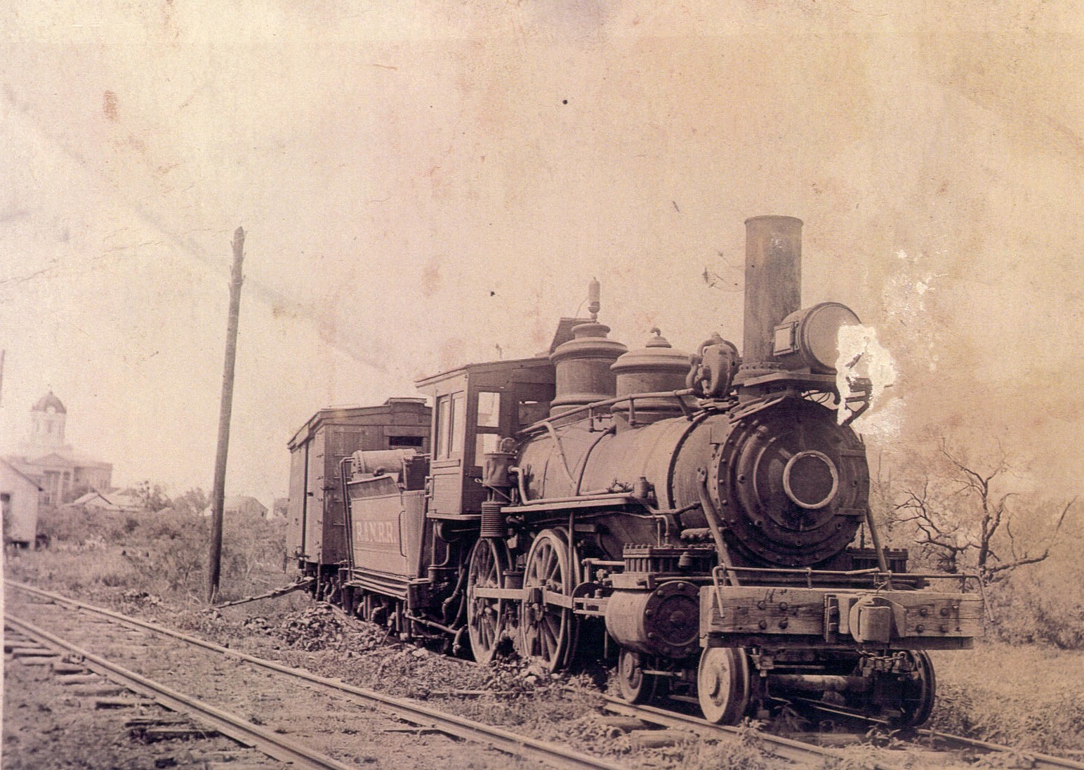 This is a photo taken in fisher County Texas, and my Grandfather was a fireman on this old locomotive.