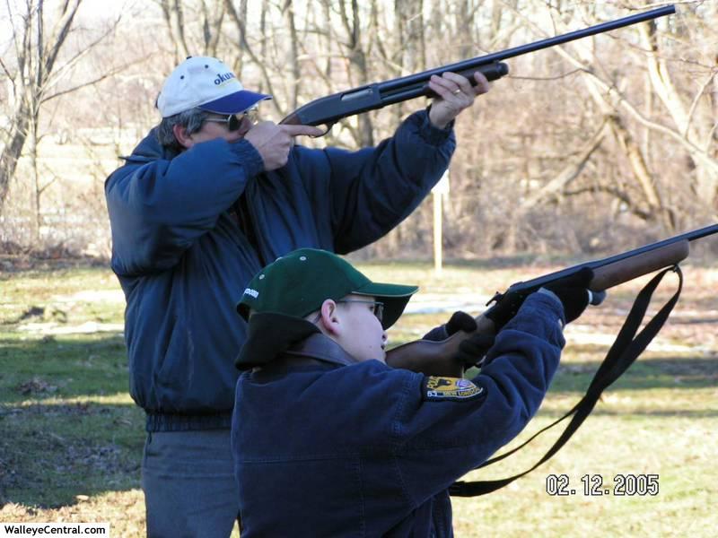 Den and Casey Kidd shooting during the Feb WBSA meeting at Ray Sterks
