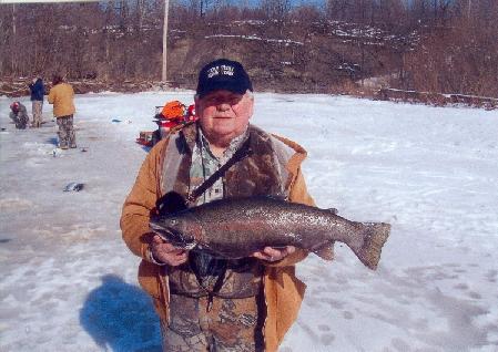 Eyebanger with a beauty taken from the ice on the vermilion river