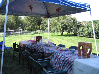 cajun crab boil table