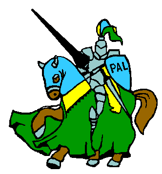 logo, knight on horseback