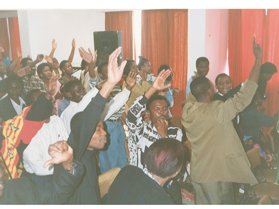 Praise & Worship at Yahweh Shammah Assembly Johannesburg, 1993.