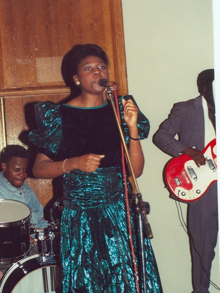 Deo Singing at a wedding Function in Johannesburg, 1995.