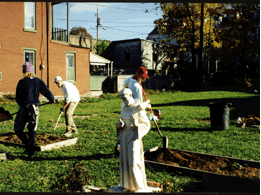 Ned and others work in Allison Hill garden