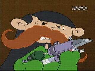 Numbuh 3 with a real moustache. Does anyone really read these?