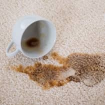 Coffee spilled on carpet