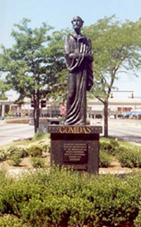 A monument to Gomidas Vartabed in honor of Detroit Armenian Immigrants -located on Jefferson Ave.