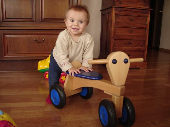 stappen aan de loopfiets