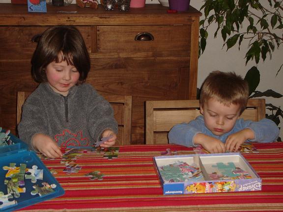 Nette en Jasper in een puzzelduel