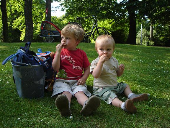 in het park