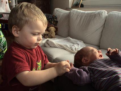 kriebelehandjes, onze grote broer