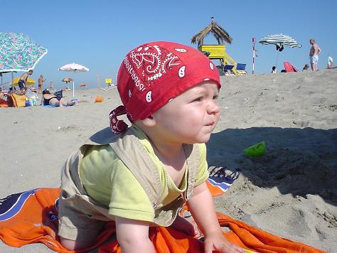 en dol op zand...