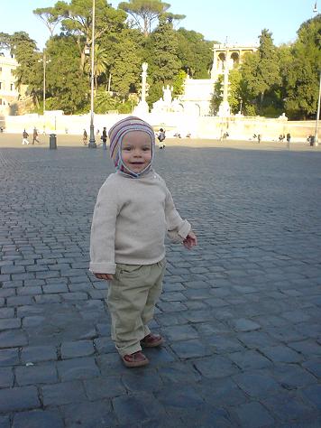 op stap in Rome