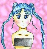 A pic I drew and my old roommate Mariko colored, to put on our door