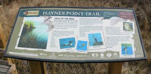 Sign for the Haynes Point Trail