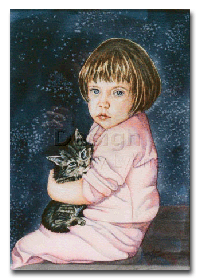 Rebecca with kitten