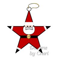CA Santa Ornament