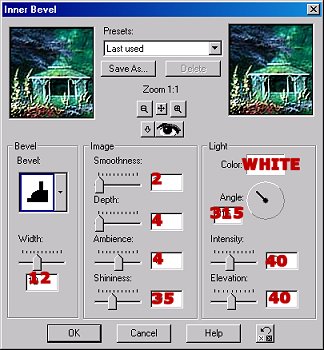 Inner Bevel 

Settings