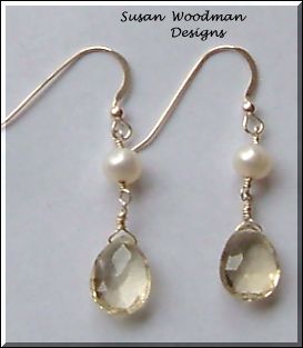 crystal and pearl earrings