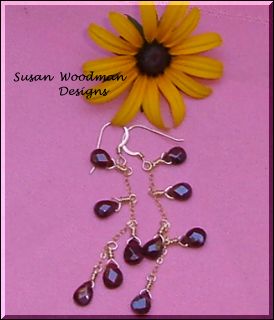 gold and Garnet earrings