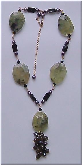 green quartz necklace # N03