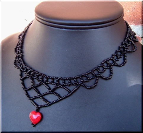 Necklace # N24 with red heart pendant image 094