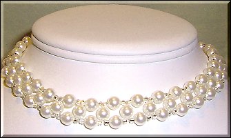 pearl choker necklace # 19