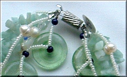 detail of silver plated clasp