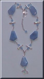 blue chalcedony and pearl