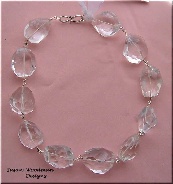 faceted clear quartz