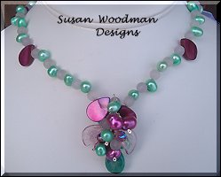 pearl and amazonite