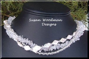 pearl and crystal chooker necklace