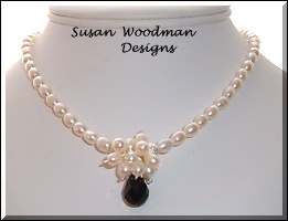 pearl onyx necklace