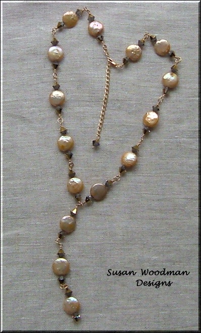 tan coin pearls