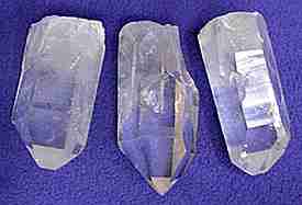 clear quartz crystals
