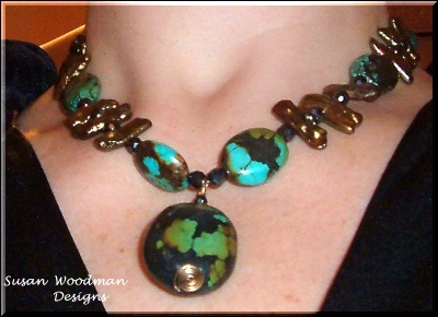 pearl and multicolored turquoise