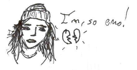 Kirk's rendition of me being a sad Emo-brat.&nbsp; 
