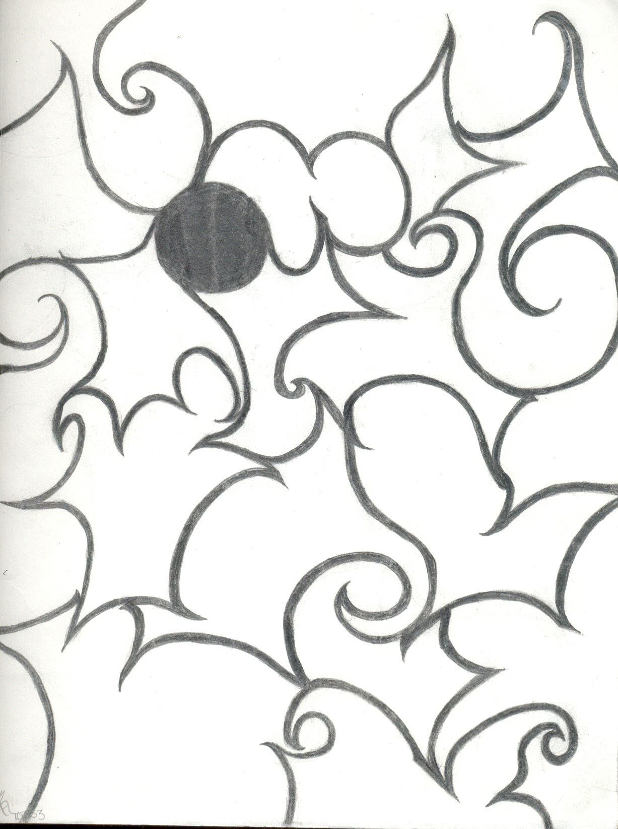 ouline tattoo flash-swirls