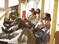 The Boys on the Veranda...Stetsons and Spurs!!! (77K)