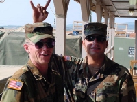 SGT Ellis and SPC Vargas goofin off