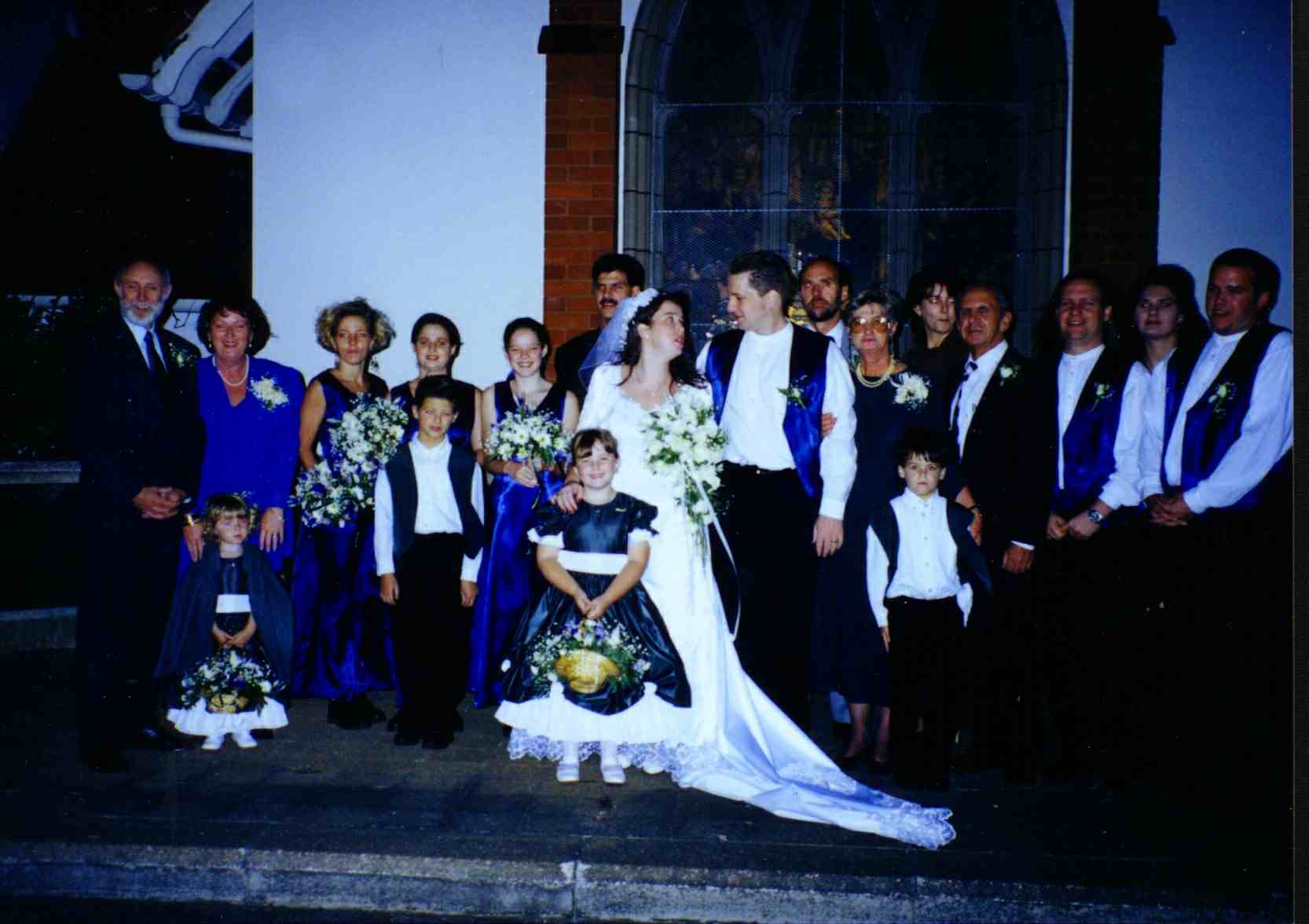 The Whole Gang on our Wedding Day