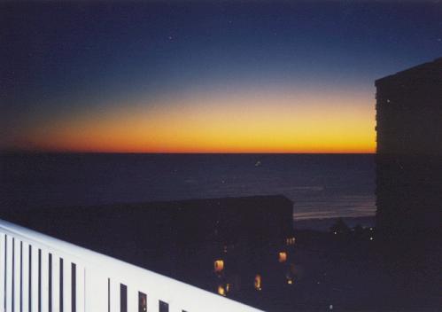 View from Balcony at Sunset 