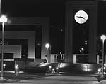 Time exposure of the clock on the WMU Library Building