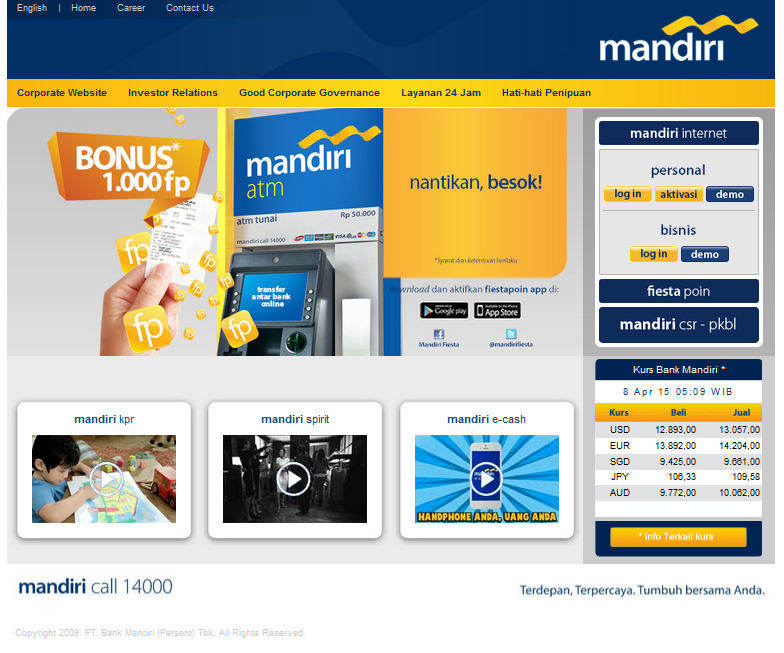 Mandiri HomePage