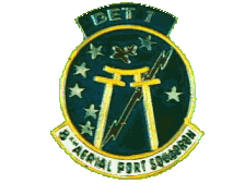 A Torii representing the gateway to the east, seven stars for 7th Air Force, lightning bolt for fast response, and a cargo plane representing airlift...