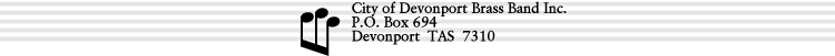 City of Devonport Brass Inc address